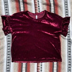 Z Supply Crushed Red Velvet Top Size L
